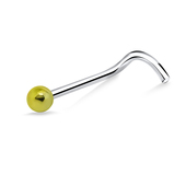 1.8 mm. Golden Ball Curved Nose Stud NSKB-844